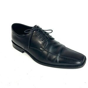 BOSS Hugo Boss Black Square Toe Dress Shoe Derby Lace Up Men’s Size US 11